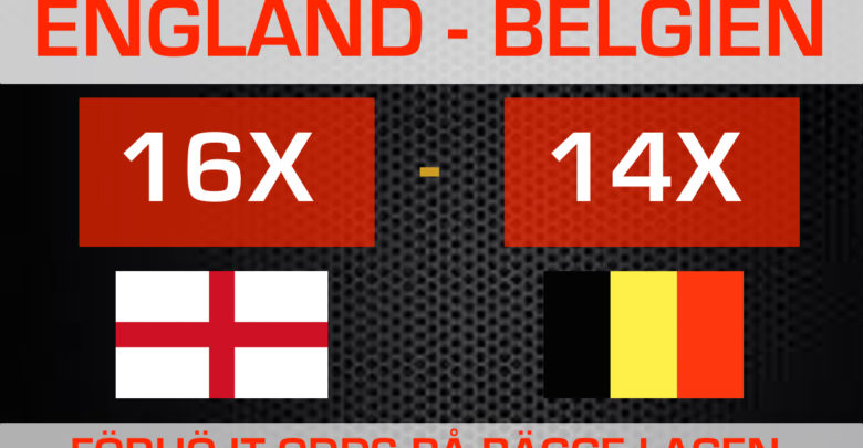 VM Fotboll 2018 Belgien vs England