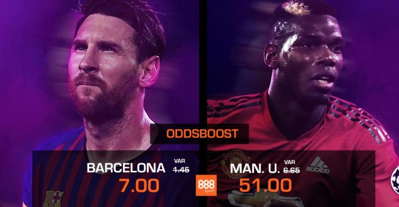 Oddsboost Barcelona vs Manchester United
